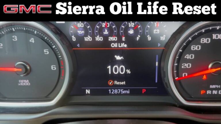 How to Reset Oil Life on GMC Sierra