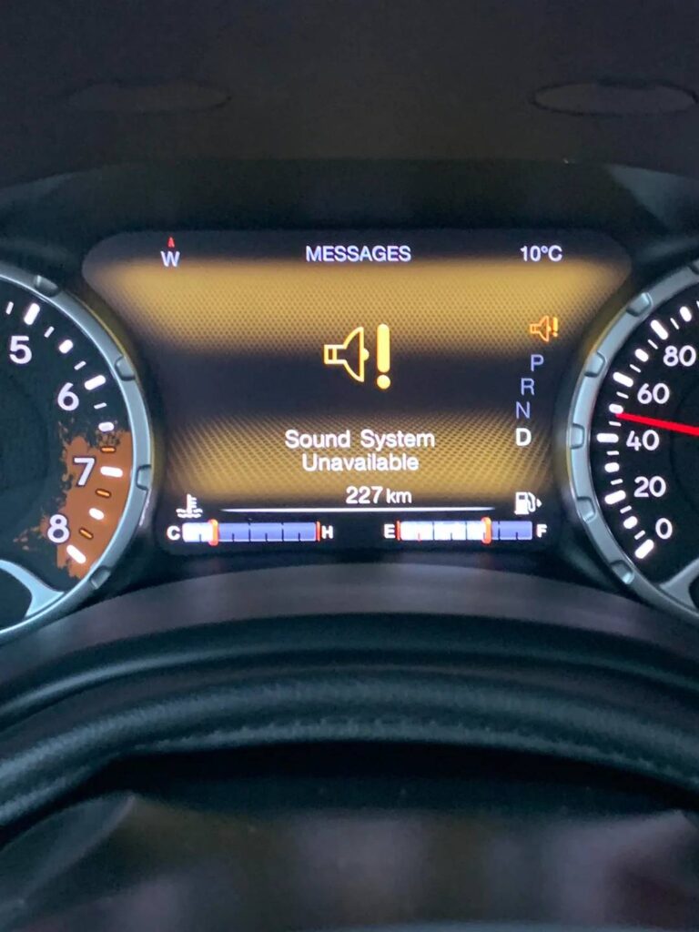 Jeep Renegade Sound System Unavailable