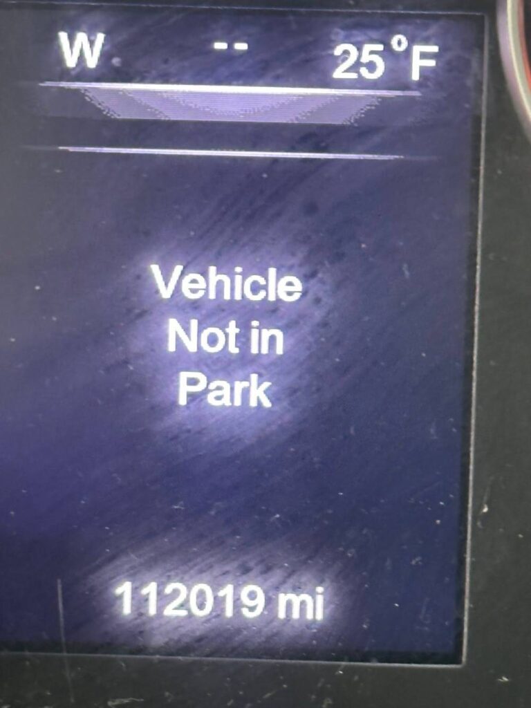Jeep Vehicle Not in Park Message