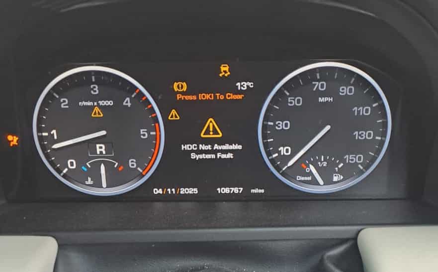 Land Rover HDC Fault System Not Available