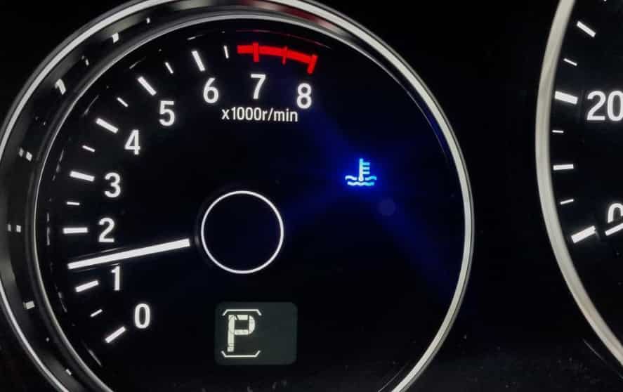 Mazda Blue Coolant Light