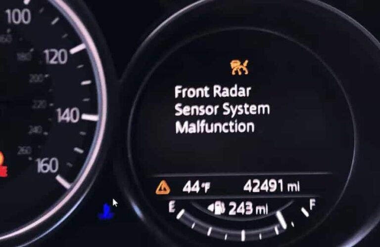 Mazda Front Radar Sensor System Malfunction
