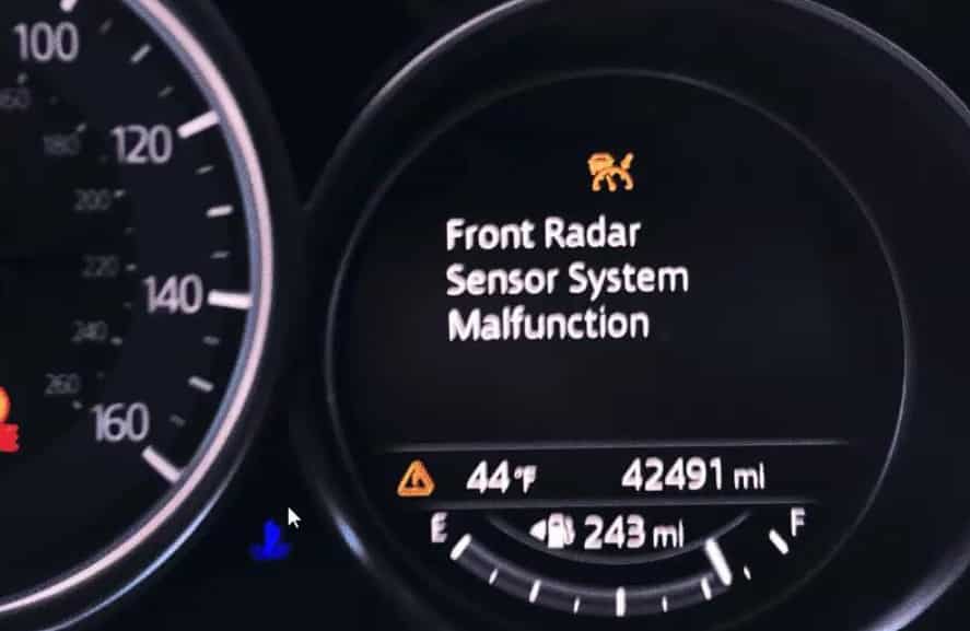 Mazda Front Radar Sensor System Malfunction