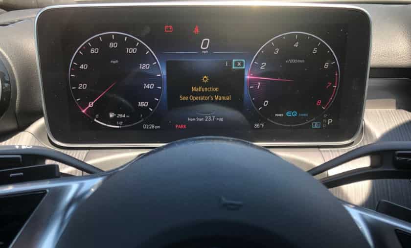 Mercedes Display Malfunction Visit Workshop