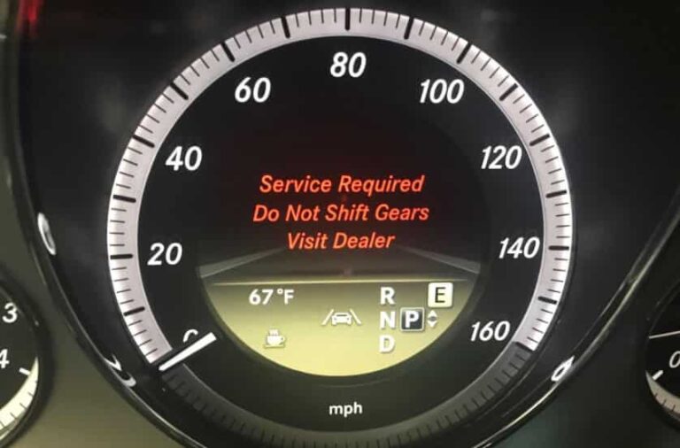 Service Required Do Not Shift Gears