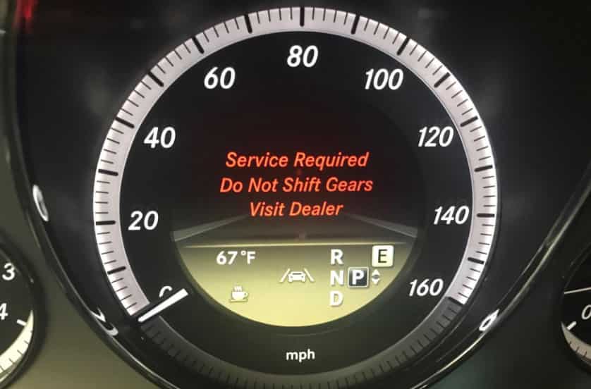 Service Required Do Not Shift Gears