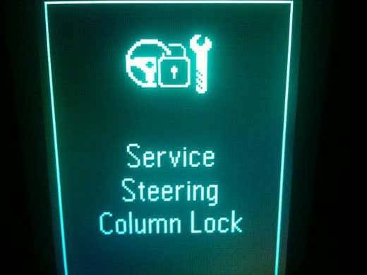 Service Steering Column Lock