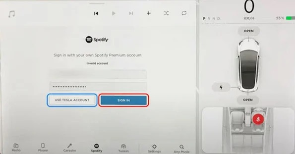 Tesla Not Loading Spotify