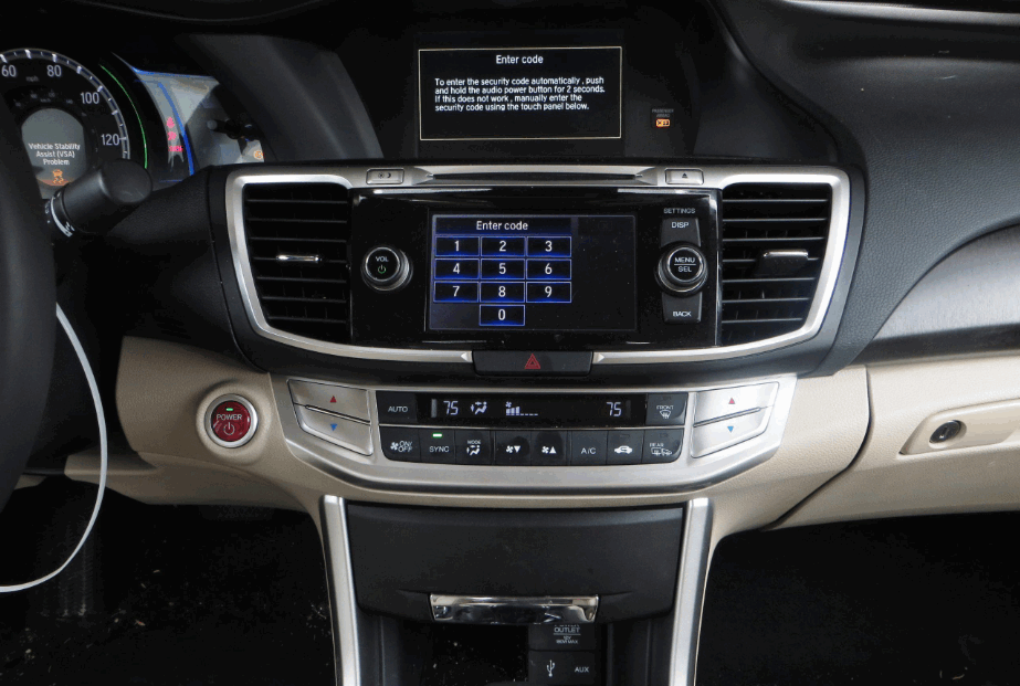 honda accord radio code