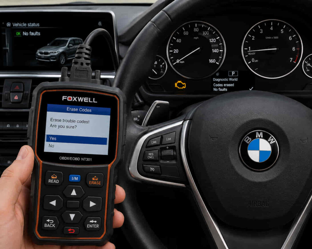 BMW check engine light reset