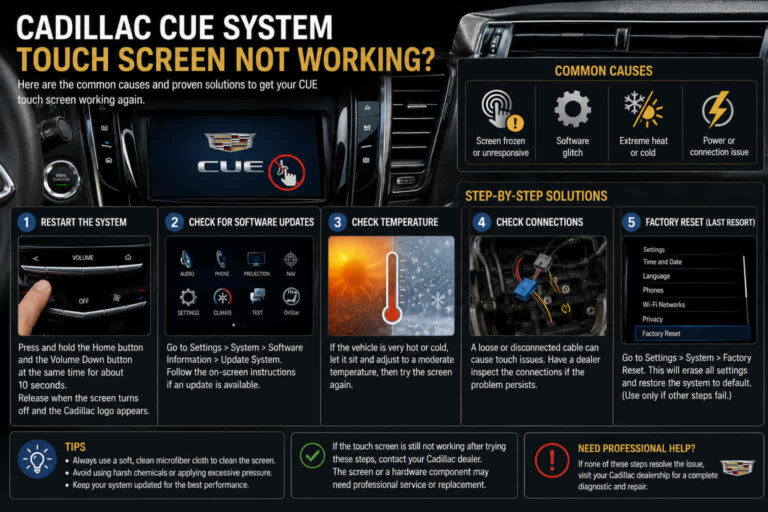 Cadillac CUE System Touch Screen Not Working