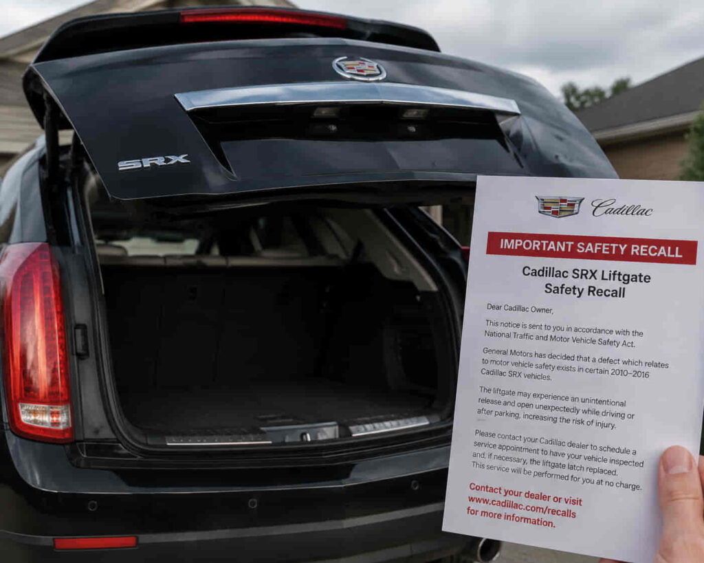 Cadillac SRX Liftgate Recall