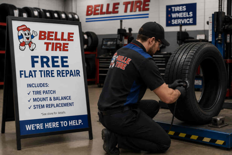 Does Belle Tire Patch Tires for Free