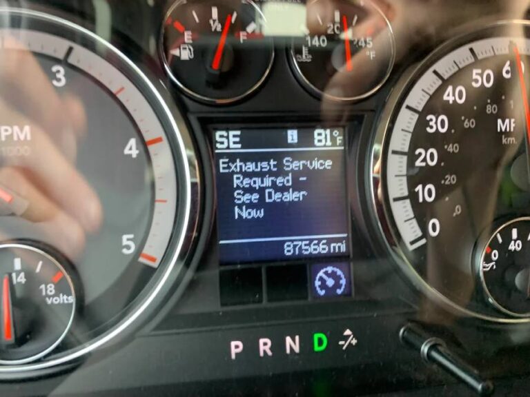 Exhaust System Service Required See Dealer