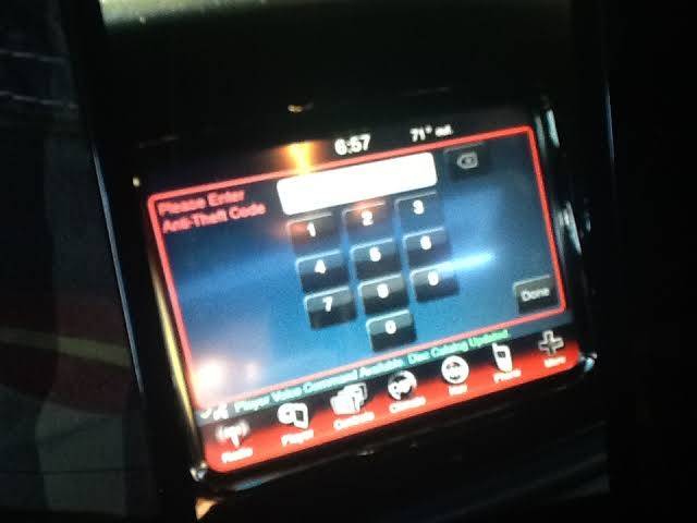 Uconnect Anti-Theft Codes