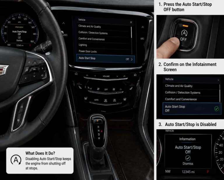 cadillac auto start stop disable