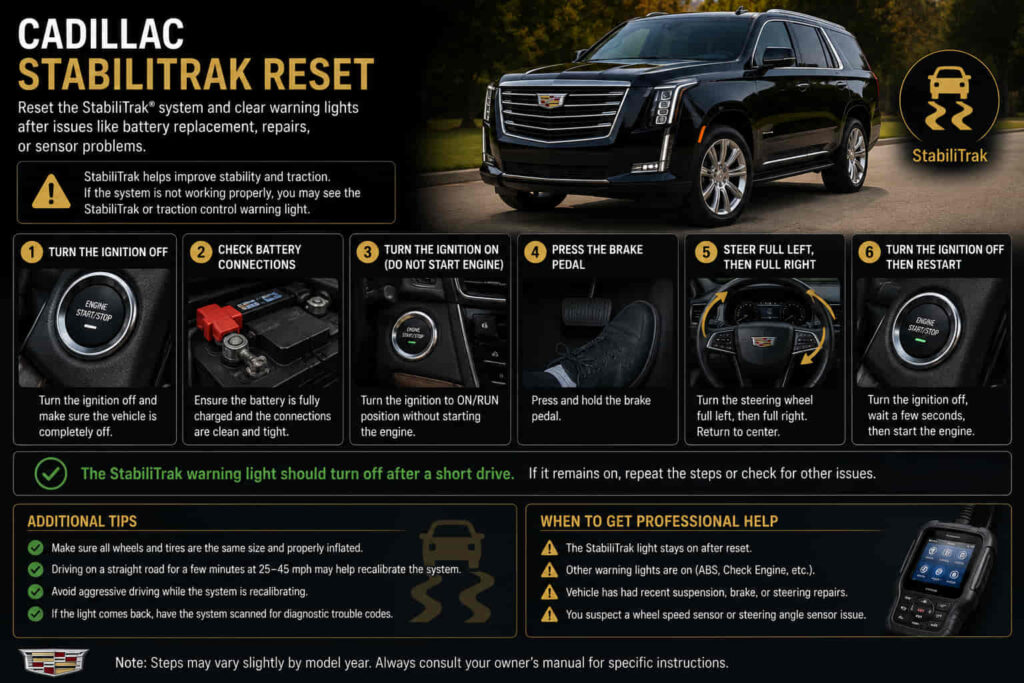 cadillac stabilitrak reset