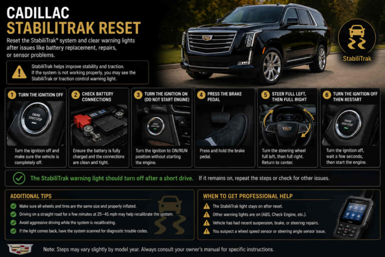 cadillac stabilitrak reset