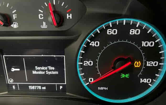 cadillac tire pressure monitoring system reset