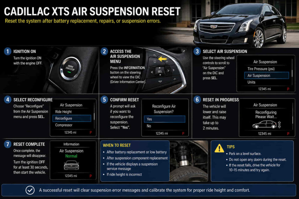 cadillac xts air suspension reset