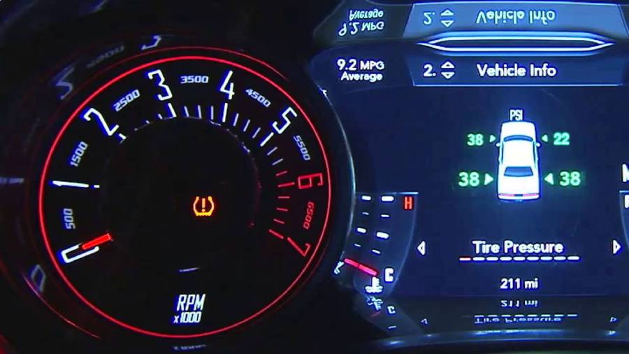 dodge challenger tire pressure sensor reset