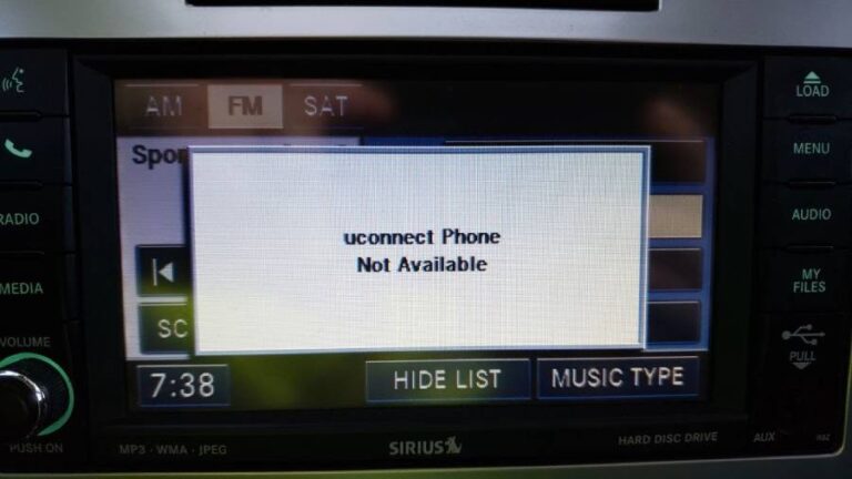 uconnect phone not available