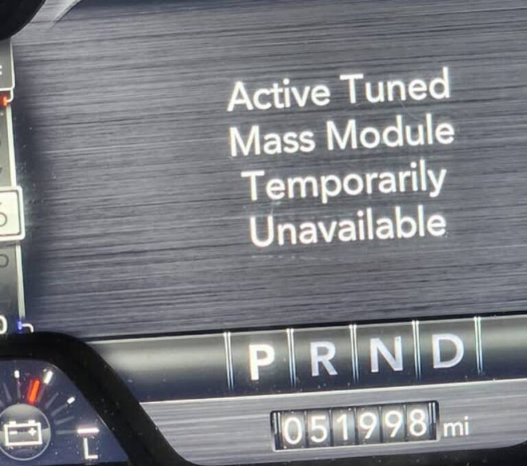 Active Tuned Mass Module Temporarily Unavailable1