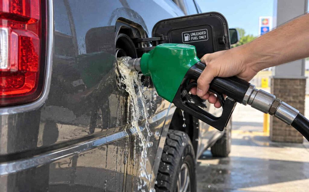 Gas Spews Out Of Tank When Filling