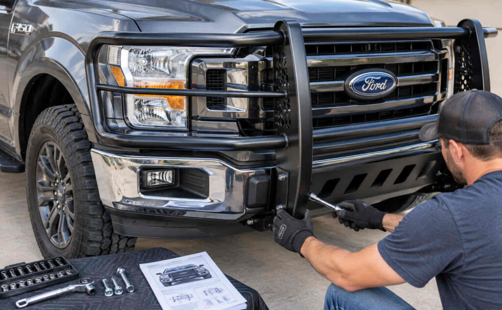 ford f150 brush guard install