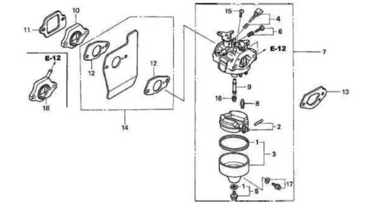 honda gcv160 carb diagram